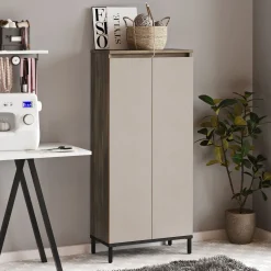 Locelso Mehrzweckschrank 60cm Braun Anthrazit