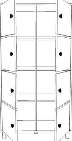 Locelso Mehrzweckschrank | 18mm Stärke | Nussbaum Anthrazit