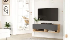 Locelso TV Stand | 100% Melamin | Anthrazit | Schwebend | 100x29cm
