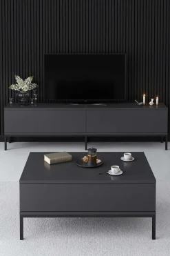 Lord Couchtisch | 100 % MELAMIN | Anthrazit, Schwarz