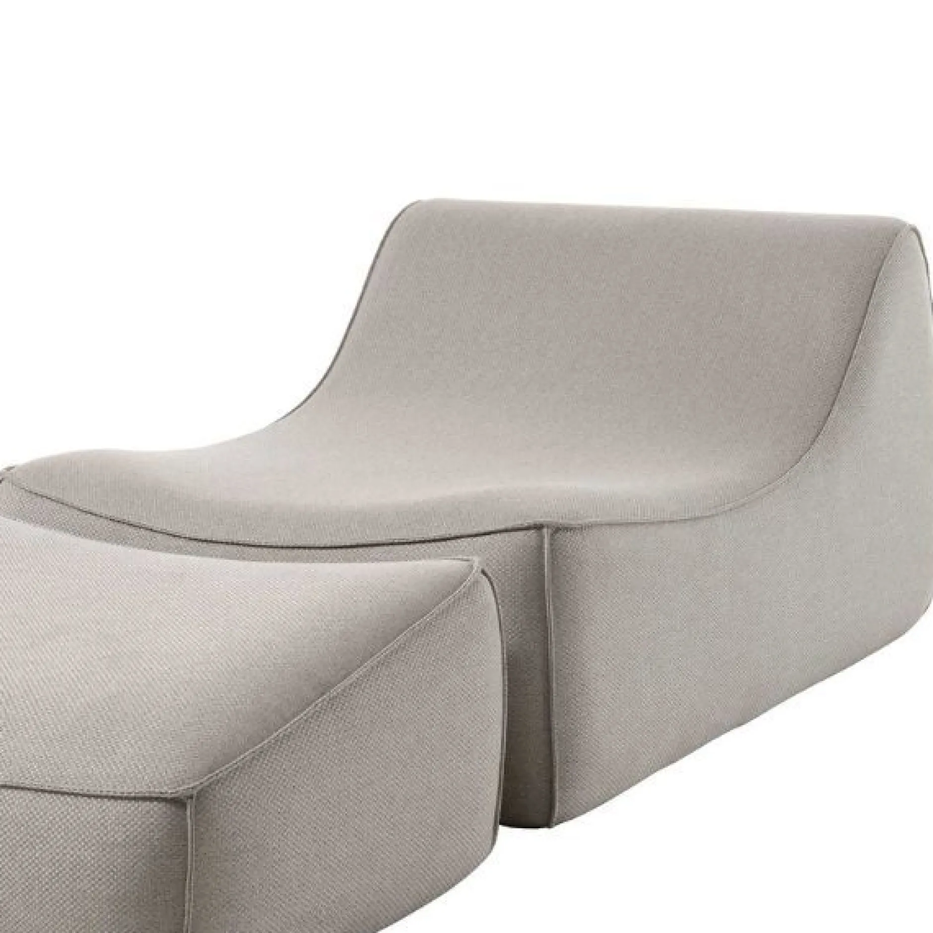 Loungesessel Garten Benito Gescova - Hellgrau - 92x125x66 cm