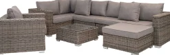 Loungeset Calvi - 4 Stück - Geflecht