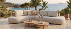 Loungeset Garten Mila Gescova - Hellgrau - Textilene