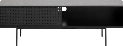 Lowboard Angus 140 cm mit Schiebetür - schwarz