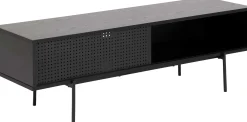 Lowboard Angus 140 cm mit Schiebetür - schwarz