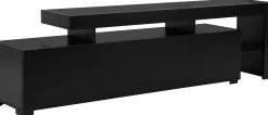 Lowboard Beliz - 100% MELAMINE - Holzschwarz - 192 x 53 x 37 cm