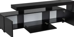 Lowboard Beliz - 100% MELAMINE - Holzschwarz - 192 x 53 x 37 cm