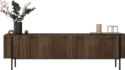 Lowboard Herman - 100% MELAMINE - Nussbaum - 160 x 45,6 x 31,4 cm
