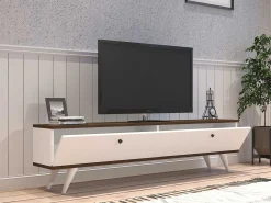 Lowboard Paris - 100% MELAMINE - Weiß - 160 x 35 x 25 cm