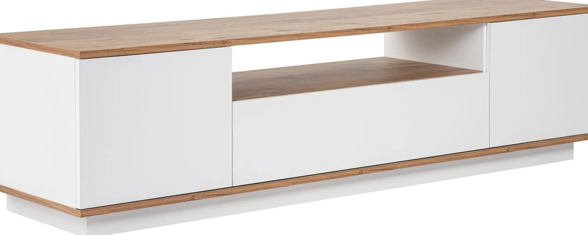 Lowboard Veramont - 100% MELAMINE - Weiß - 180 x 44,6 x 44,5 cm