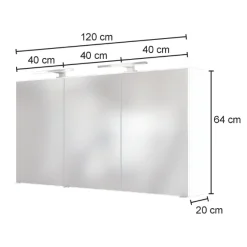 LunaBadezimmer : Spiegelschrank, Doppelwaschbecken, 2x Säulenschrank - Anthrazit/Eiche