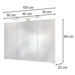 LunaBadezimmer : Spiegelschrank, Waschbeckenschrank, 2x Säulenschrank - Anthrazit/Eiche