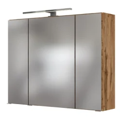 LunaBadezimmer : Spiegelschrank, Waschtischschrank, Säulenschrank - anthrazit/ocker
