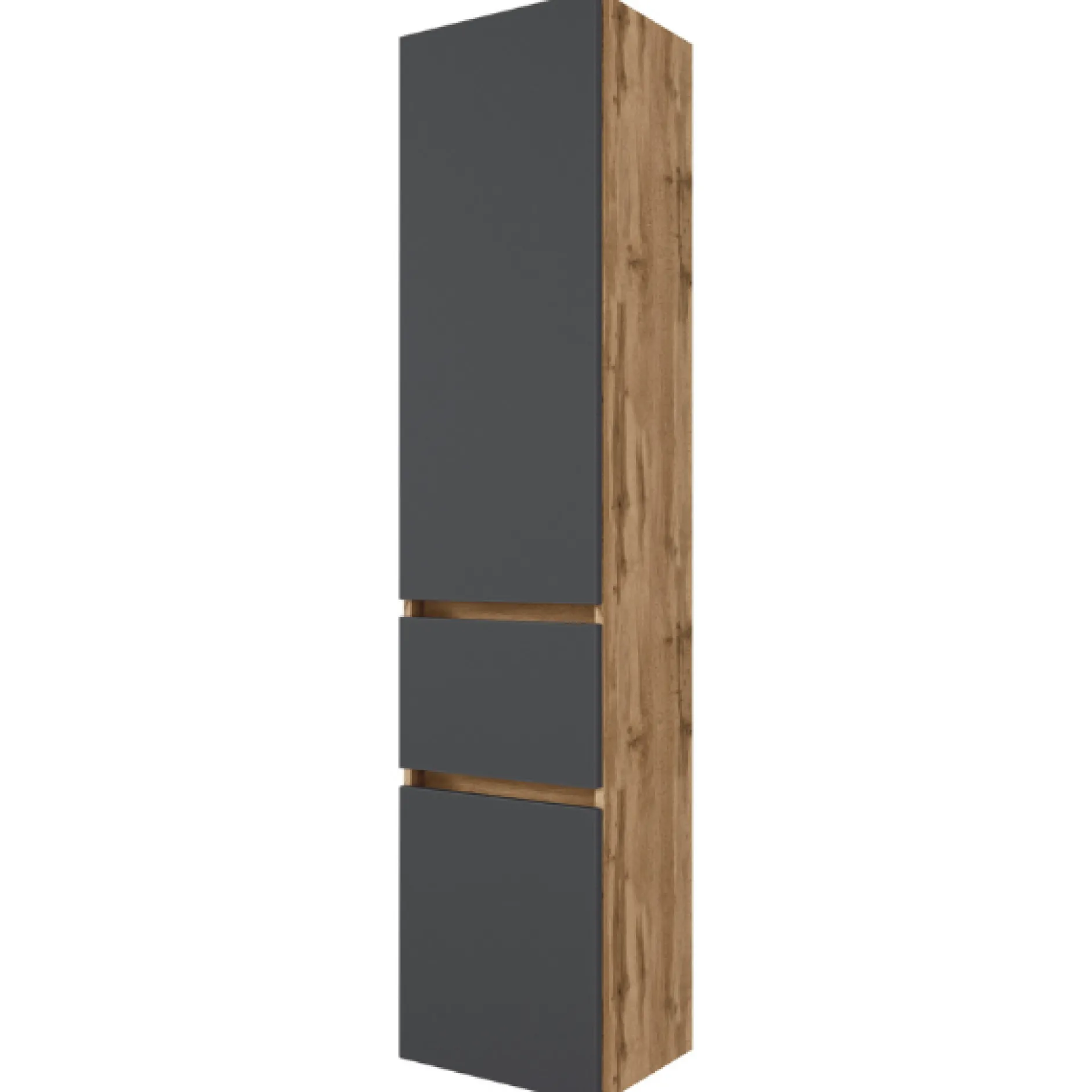 LunaBadezimmer : Spiegelschrank, Waschtischschrank, Säulenschrank - anthrazit/ocker
