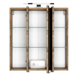 LunaBadezimmer : Spiegelschrank, Waschtischunterschrank, Säulenschrank - anthrazit/ocker