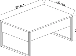 Luxe C Couchtisch | 100 % MELAMIN | Anthrazit, Schwarz