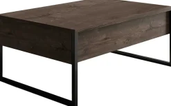 Luxe C Couchtisch | 100 % MELAMIN | Walnuss, Schwarz