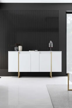 Luxe CO Konsole | 100 % MELAMIN | Weiß, Gold