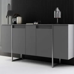 Luxe Konsole | 100% MELAMIN | Anthrazit, Silber