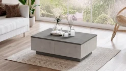 LV17 Couchtisch | 100 % MELAMIN | Silber, Anthrazit