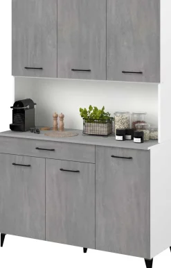 Maleficent Buffetschrank mit 6 Türen und 1 Schublade - Betonoptik