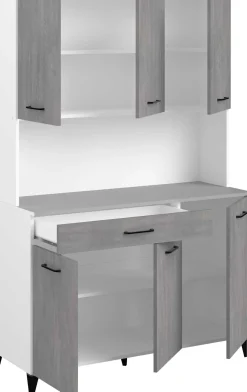 Maleficent Buffetschrank mit 6 Türen und 1 Schublade - Betonoptik