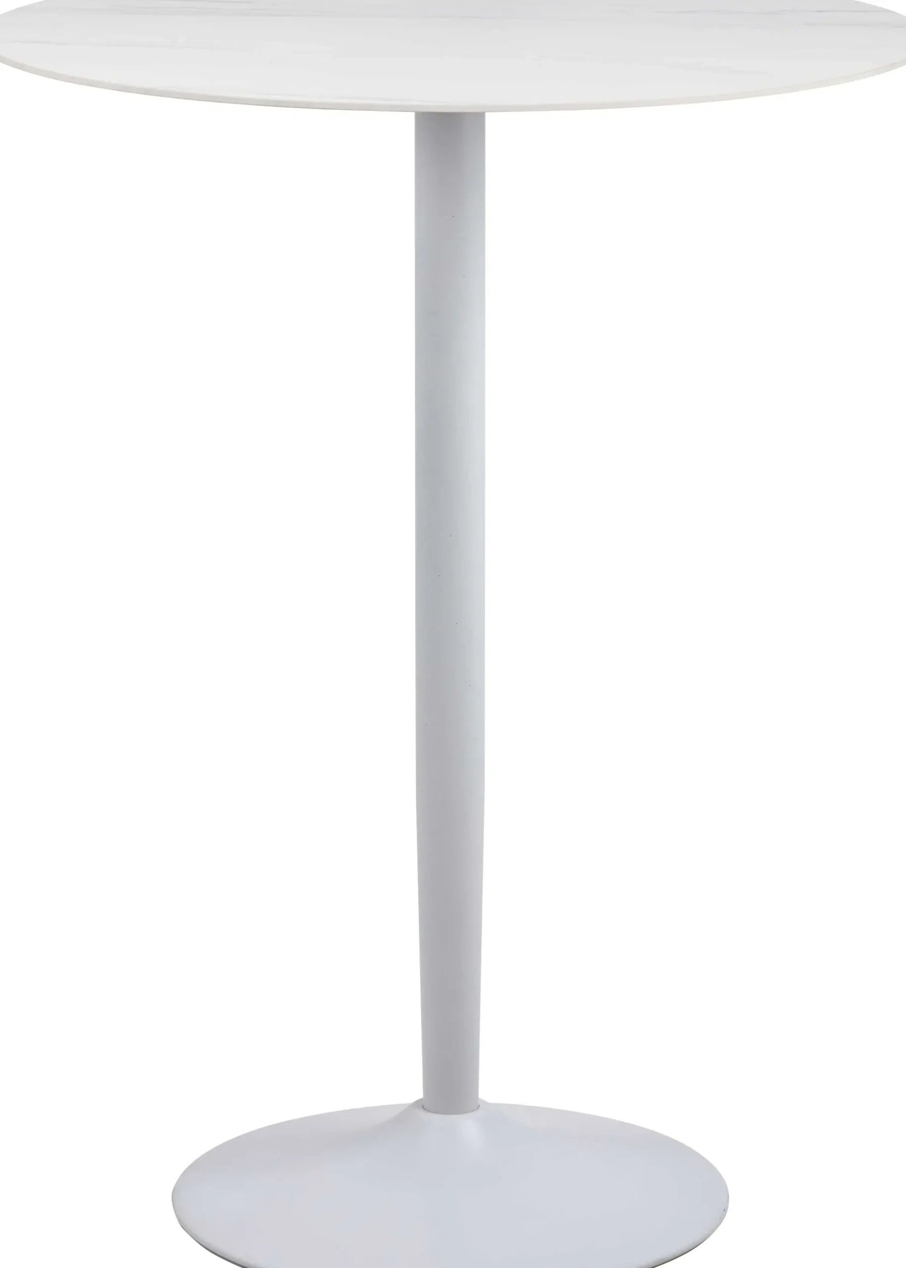 Malta Runder Bartisch - Weiße Keramikplatte, Ø80x105cm