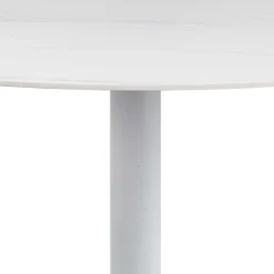 Malta Runder Bartisch - Weiße Keramikplatte, Ø80x105cm