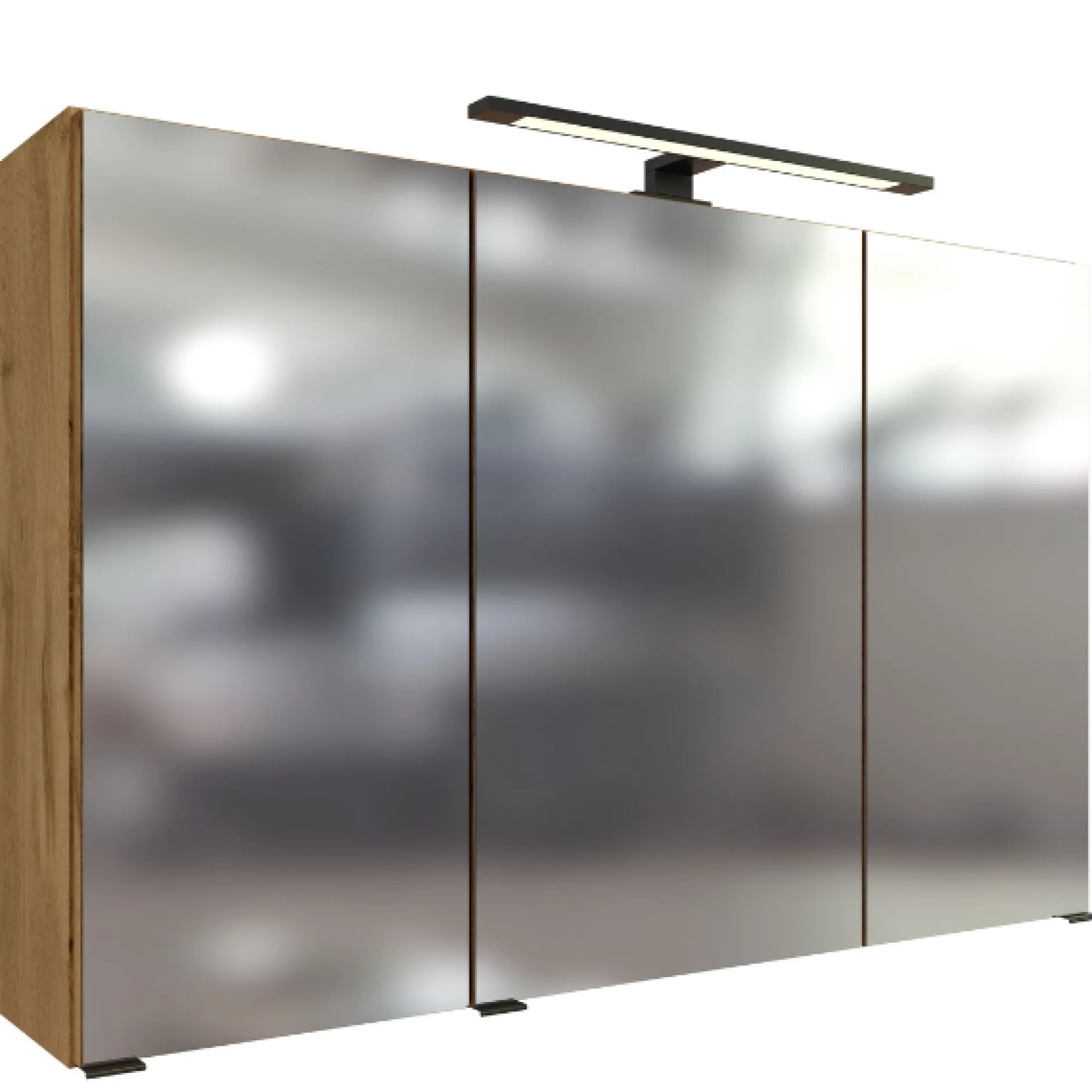 MalvoBadezimmer : Spiegelschrank, Waschbeckenschrank, Säulenschränke - Eiche