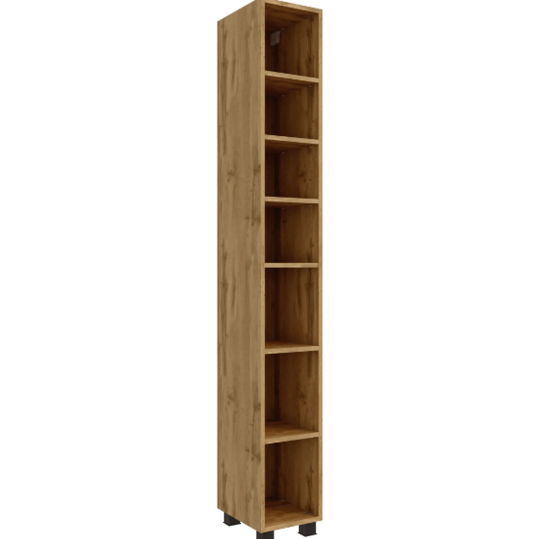 MalvoBadezimmer : Wandschränke, Spiegelschrank, Waschbeckenunterschrank, Säulenschrank, Regal - Eiche