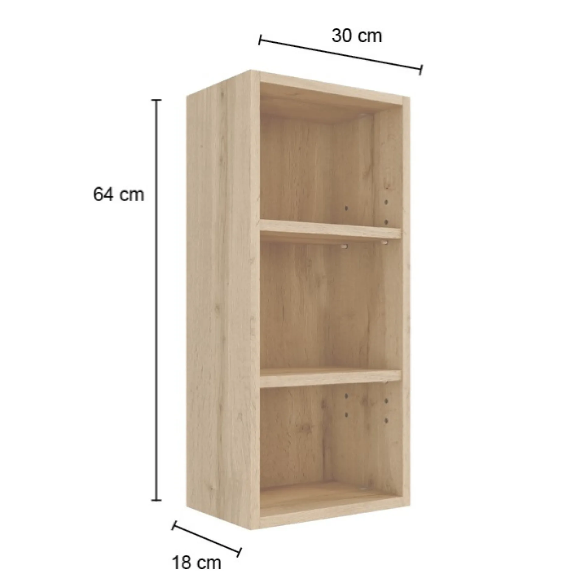 MalvoBadezimmer : Wandschränke, Spiegelschrank, Waschtischunterschrank - Eiche