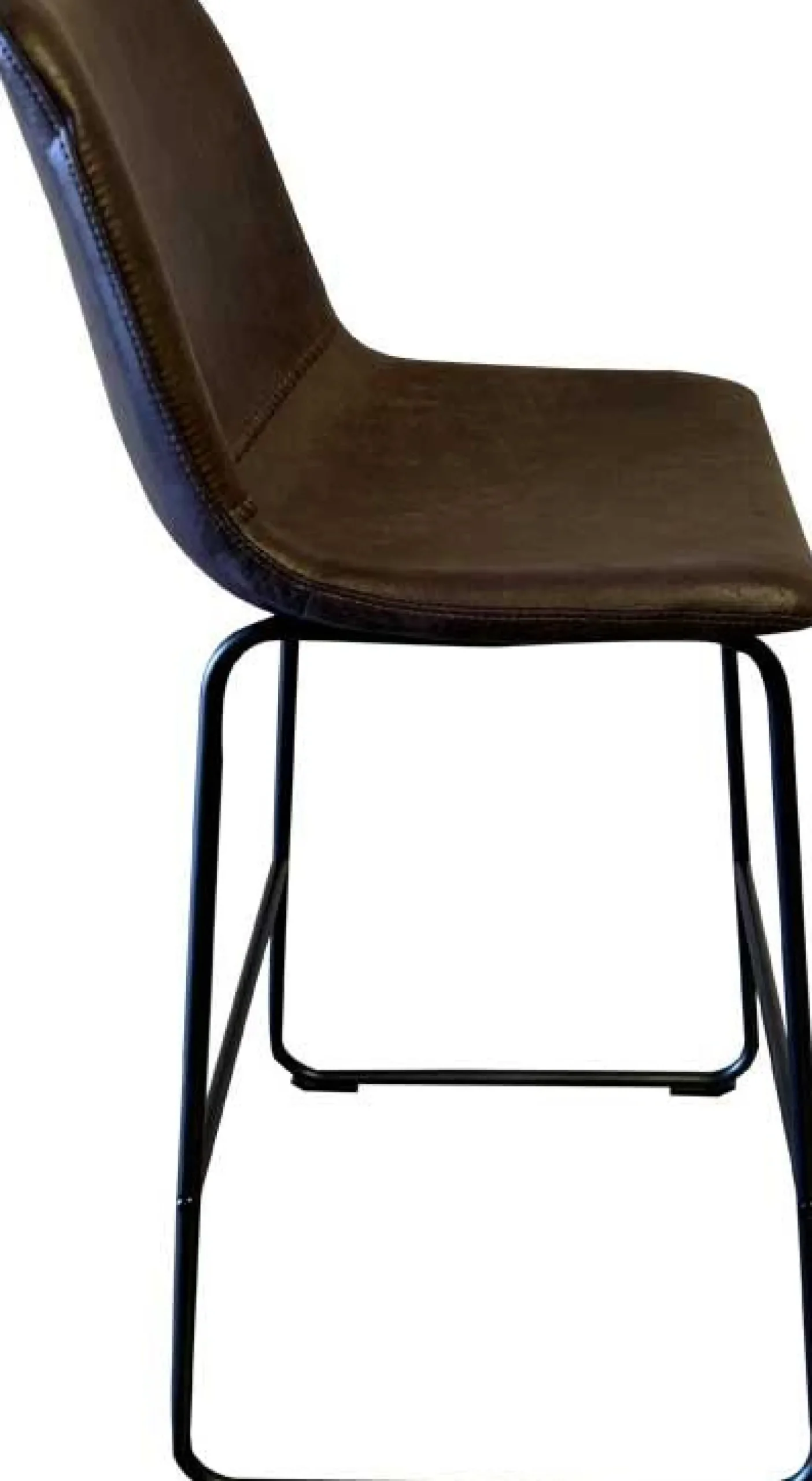 Mancia PU Dunkelbraun Barhocker - Vintage PU Polsterung | 99x48x56 cm