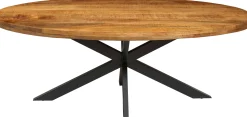 Mango Ovaler Holztisch Alexa - Metallgestell - 200 cm
