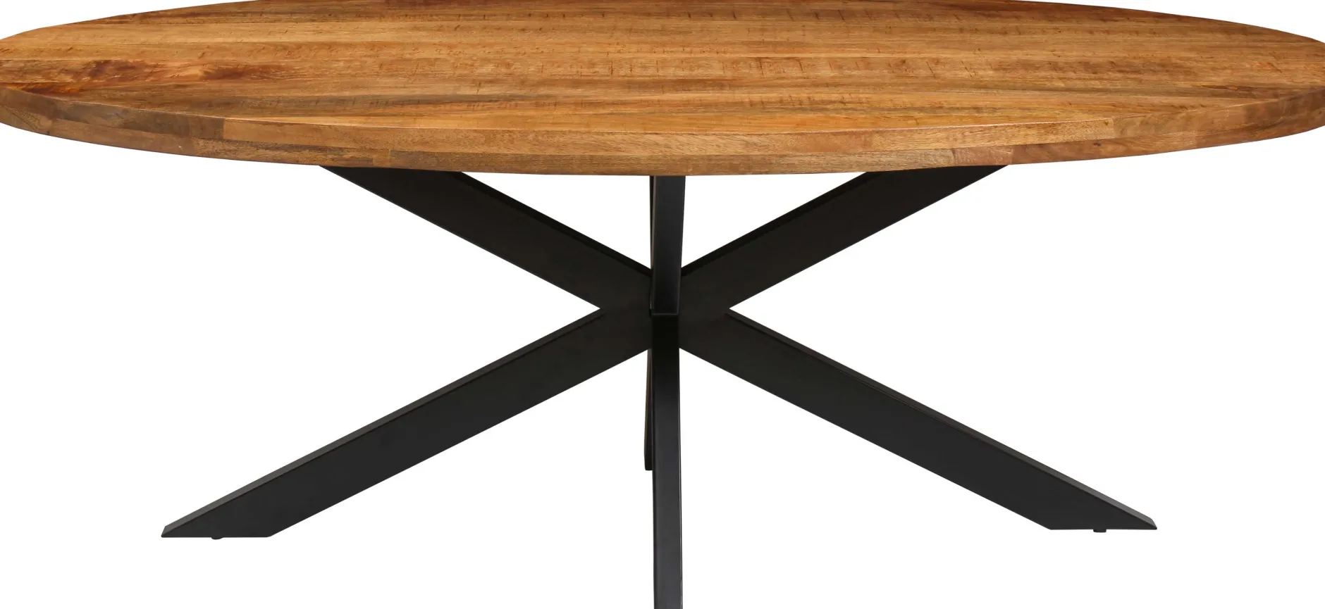 Mango Ovaler Holztisch Alexa - Metallgestell - 200 cm