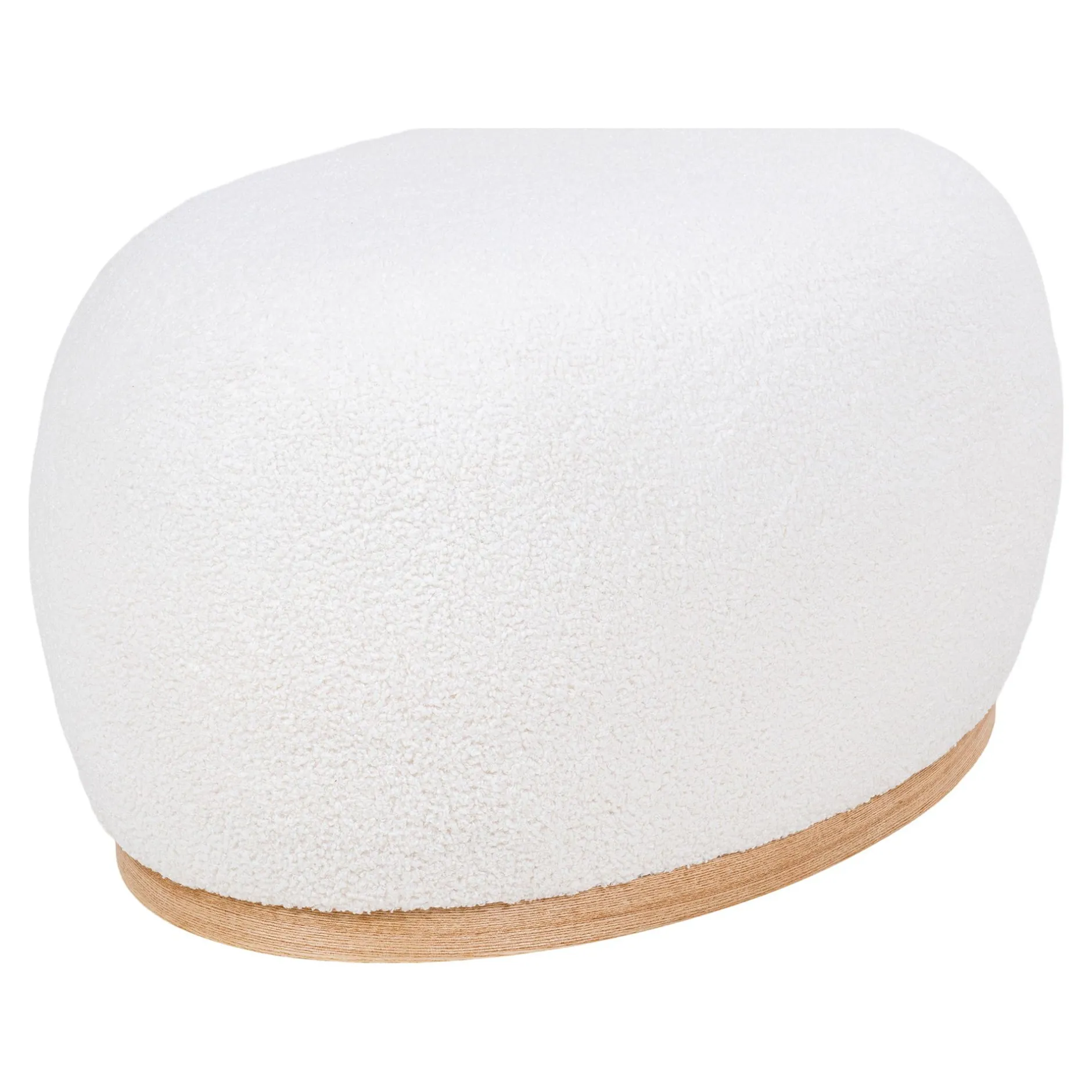 Manhattan Grau Bouclé Hocker - 54,5x88,5x36 cm
