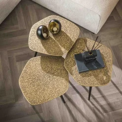 Mariola Couchtisch-Set Bio 3 Tische-antike Bronze