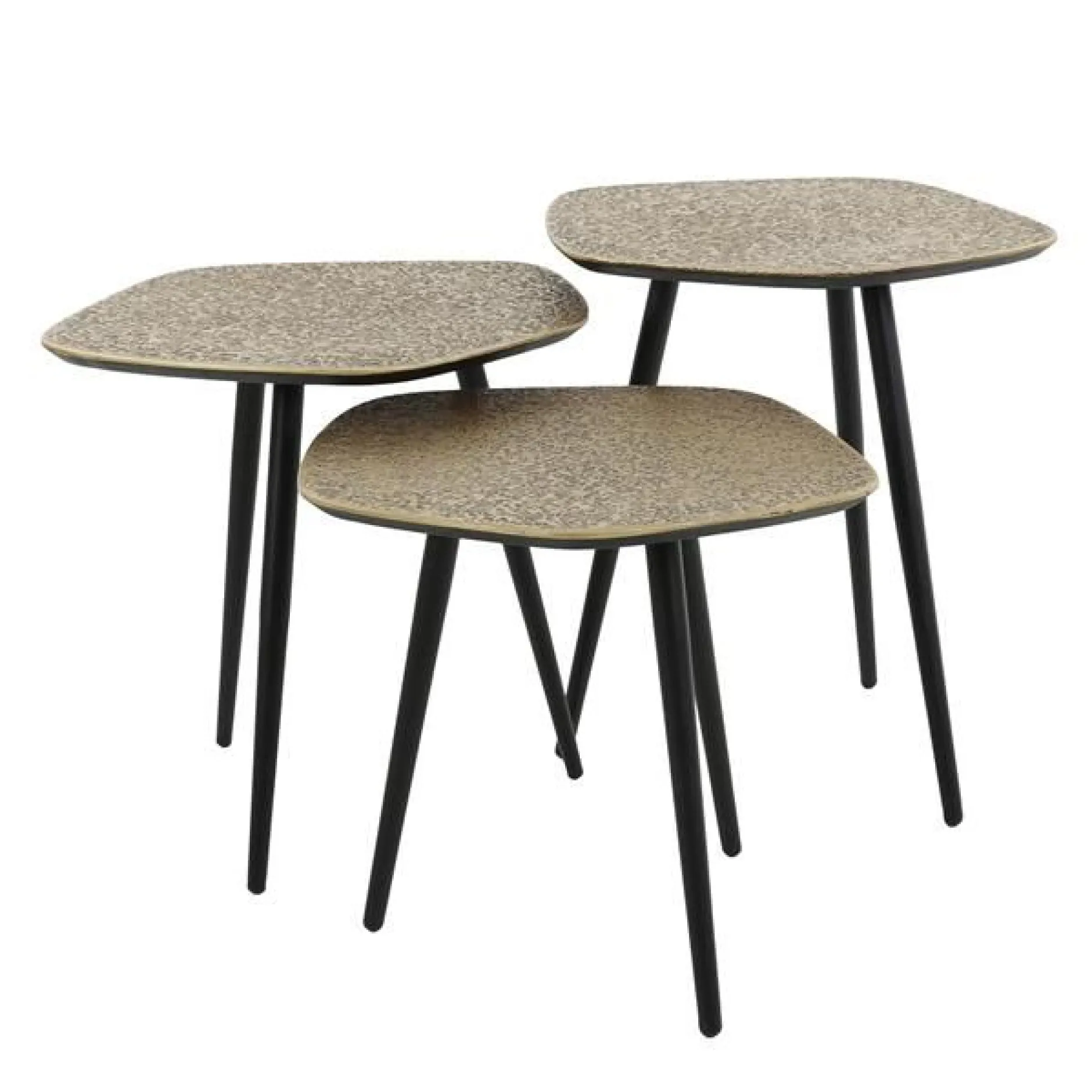 Mariola Couchtisch-Set Bio 3 Tische-antike Bronze