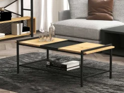Mata Couchtisch | 100 % MELAMIN | Walnuss, Schwarz