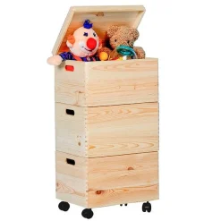 Maxine Holzlagerschrank mit Rädern