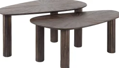 Maya Teak Bio Couchtisch Set/2 - Massiv Teak Espresso