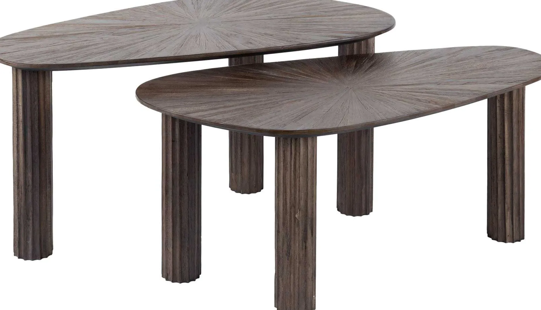 Maya Teak Bio Couchtisch Set/2 - Massiv Teak Espresso