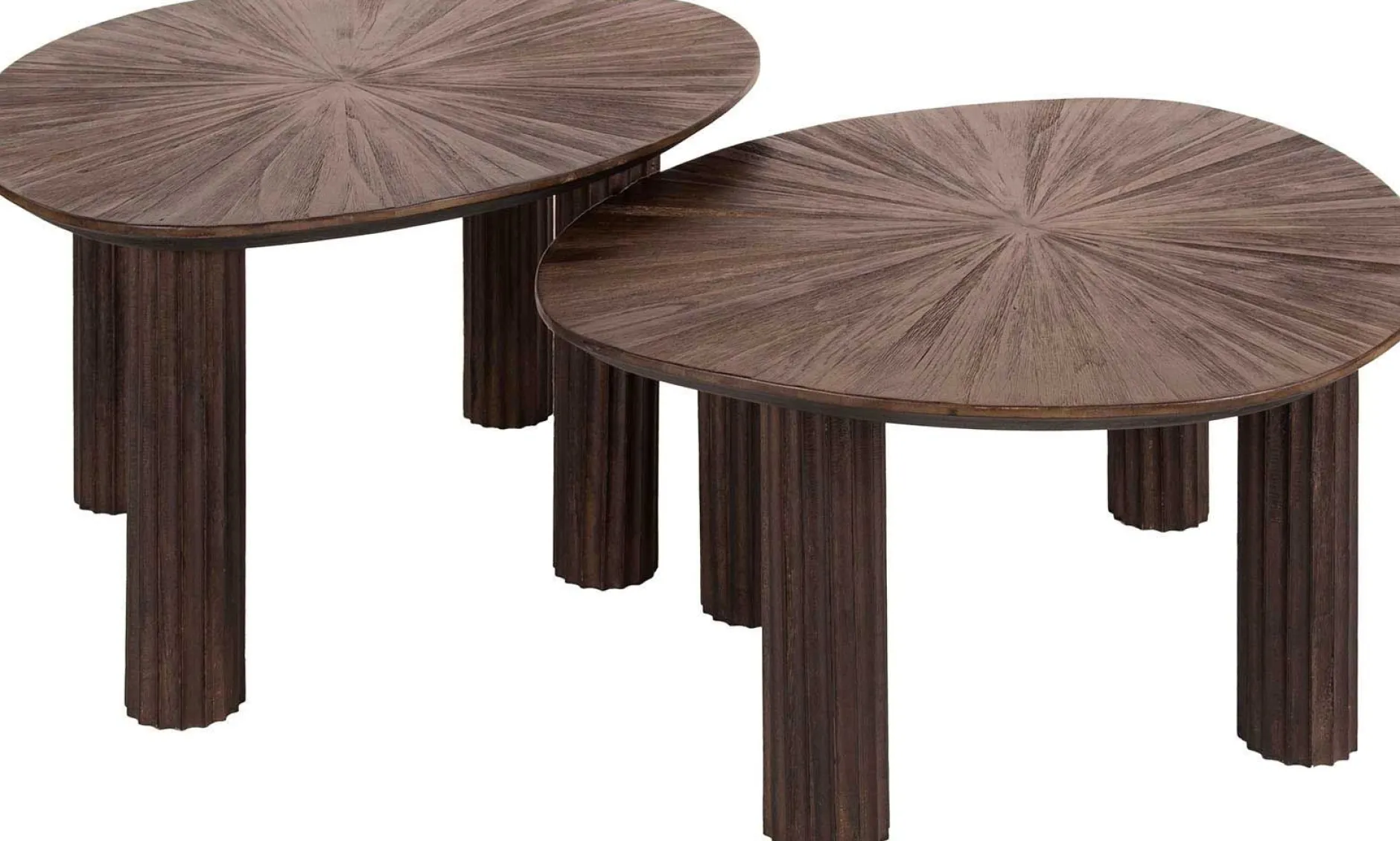 Maya Teak Dreieckiger Couchtisch Set/2 - Espresso