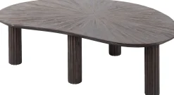 Maya Teak Nieren Couchtisch 110cm - Massiv Teak Espresso