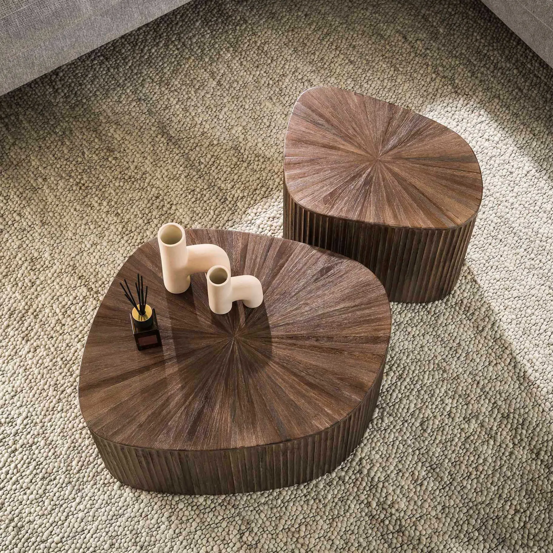 Maya Teak Rechteckig XL Couchtisch Set/2