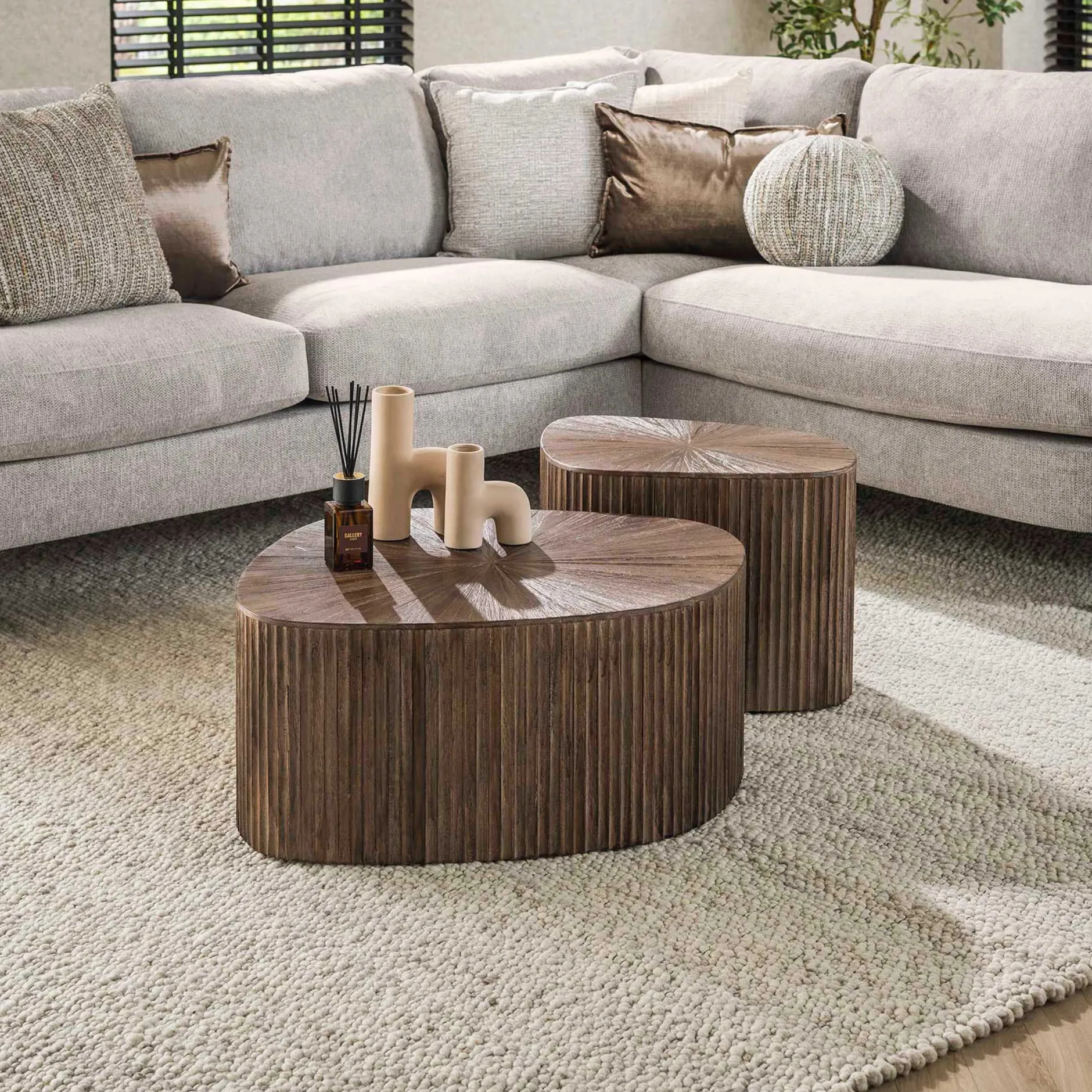 Maya Teak Rechteckig XL Couchtisch Set/2