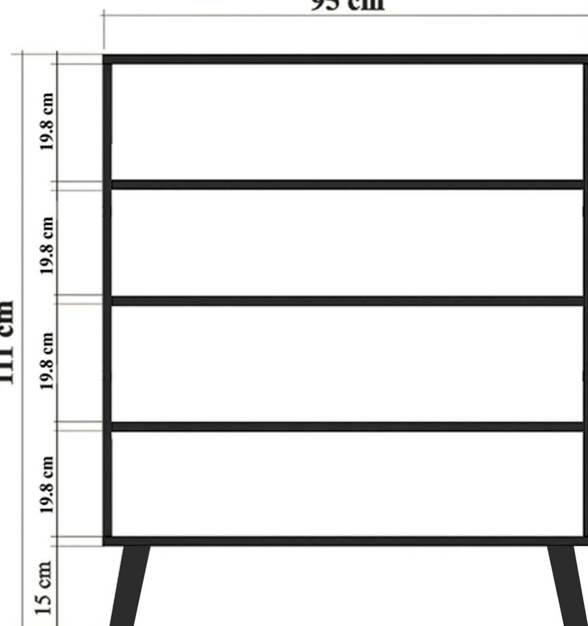 Mehrzweckschrank Multilux - 100% MELAMINE - Mehrfarbig - 95 x 111 x 36 cm