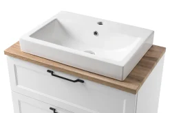 Meran Waschtischunterschrank | 80 x 47 x 65 cm | Eiche weiß