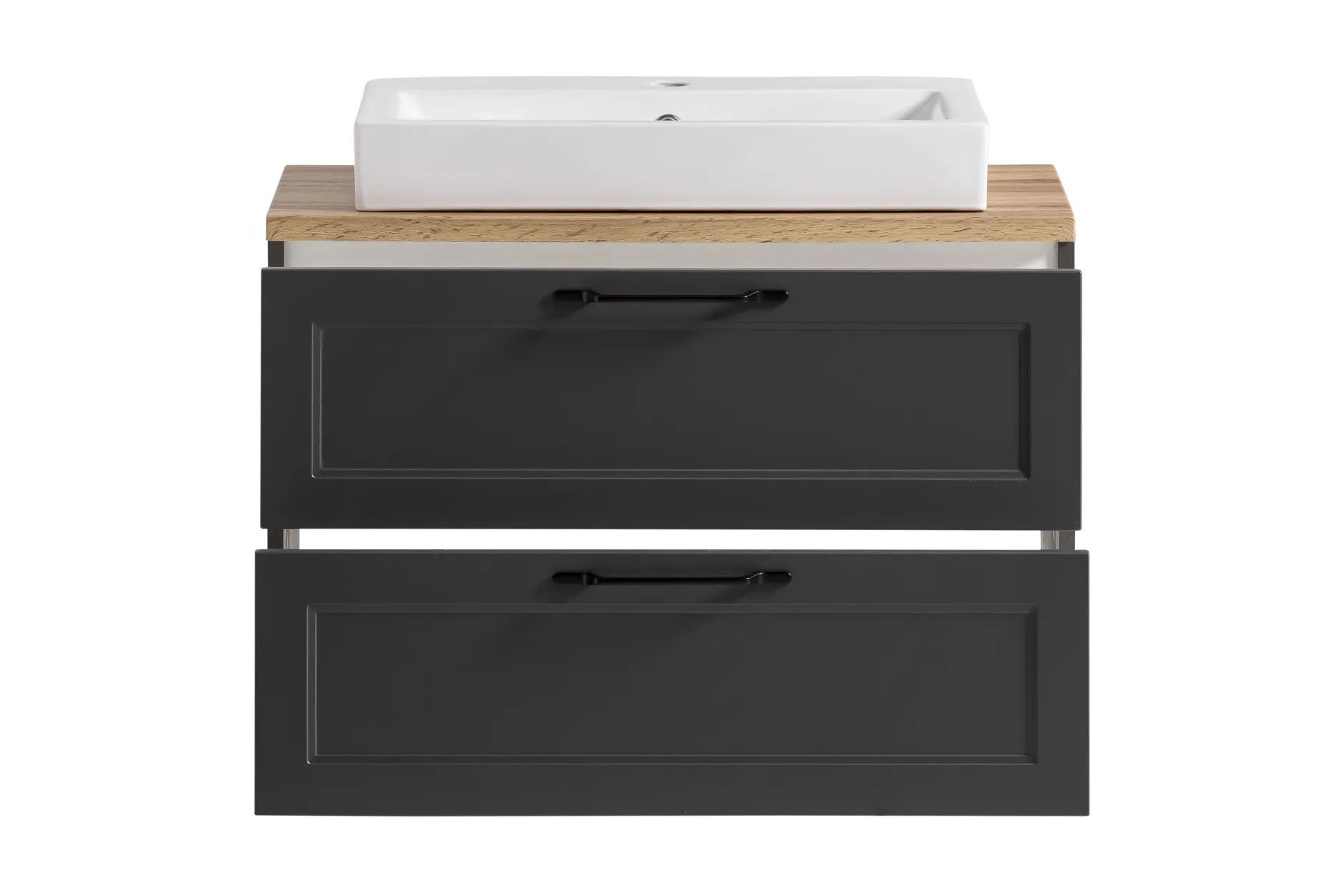 Meran Waschtischunterschrank | 80 x 47 x 65 cm | Eiche grau