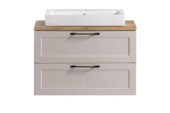 Meran Waschtischunterschrank | 80 x 47 x 65 cm | Eiche kaschmirfarbig