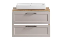 Meran Waschtischunterschrank | 80 x 47 x 65 cm | Eiche kaschmirfarbig